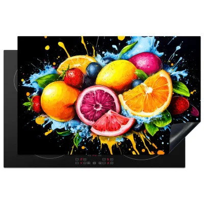 MuchoWow Herdabdeckplatte Orange 81.6x52.7x0.2 cm