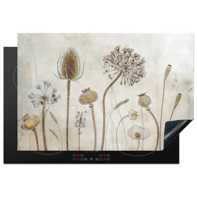 MuchoWow Herdabdeckplatte Sand 78x52x0.2 cm
