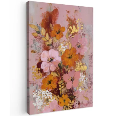 MuchoWow Leinwandbild Altrosa 90x140 cm