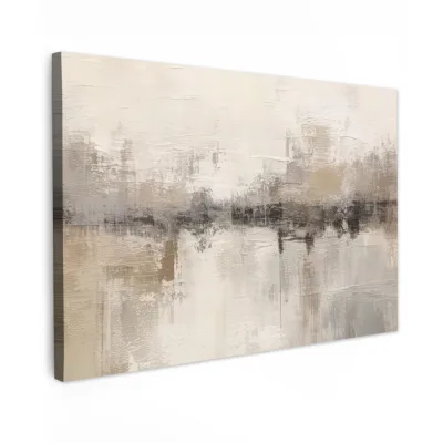 MuchoWow Leinwandbild Beige 150x100 cm