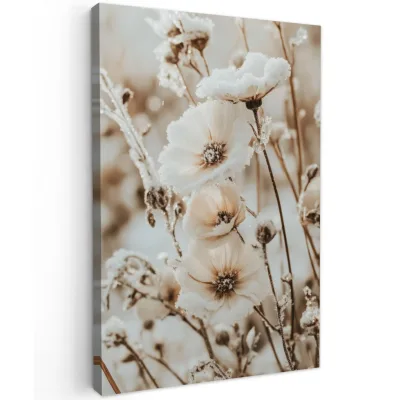 MuchoWow Leinwandbild Creme 40x60 cm