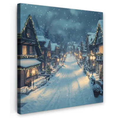 MuchoWow Leinwandbild Dunkelblau 20x20 cm