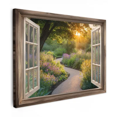 MuchoWow Leinwandbild Hellgelb 80x60 cm