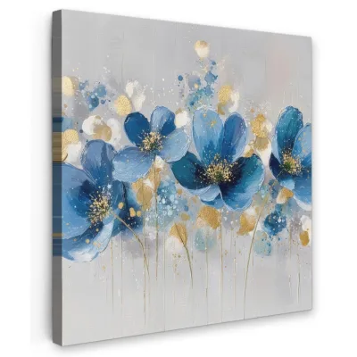 MuchoWow Leinwandbild Hellgrau 90x90 cm