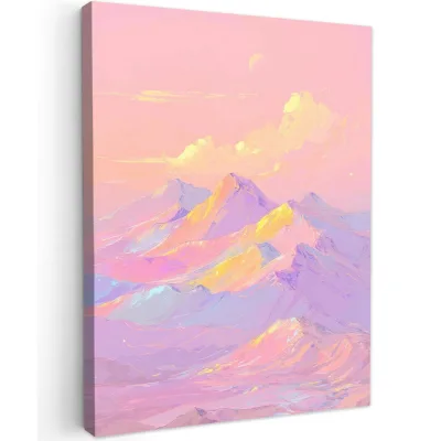 MuchoWow Leinwandbild Hellrosa 30x40 cm