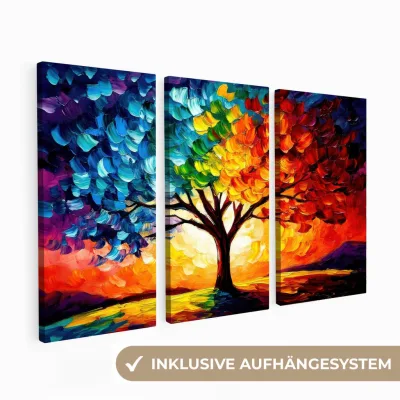 MuchoWow Leinwandbild Mehrfarbig 90x60 cm