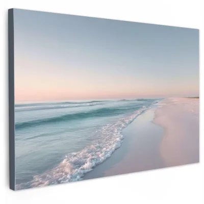 MuchoWow Leinwandbild Pastellblau 150x100 cm
