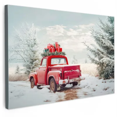 MuchoWow Leinwandbild Rot 60x40 cm