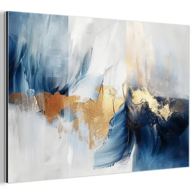 MuchoWow Metallbild Hellblau 60x40 cm