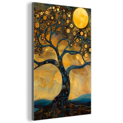MuchoWow Metallbild Orange 40x60 cm