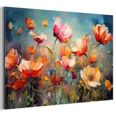 MuchoWow Metallbild Orange 60x40 cm