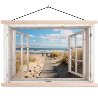 MuchoWow Poster Beige 120x80x0.15 cm