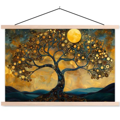 MuchoWow Poster Orange 60x40x0.15 cm