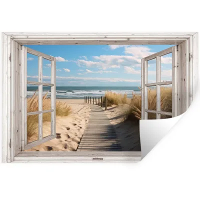 MuchoWow Wandtattoo Beige 120x80x0.1 cm