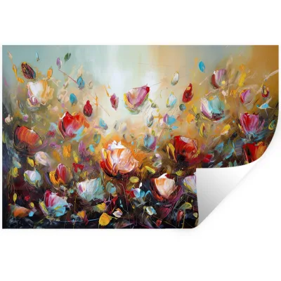MuchoWow Wandtattoo Mehrfarbig 120x80x0.1 cm