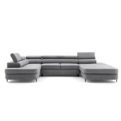 Muffo Ecksofa Grau 203x91x350 cm