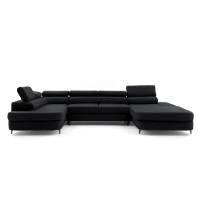 Muffo Ecksofa Schwarz 203x91x350 cm