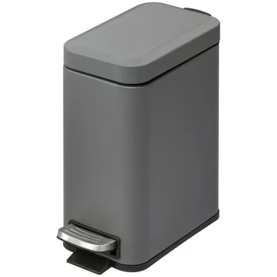 Homcom Mülleimer Grau 14x32x29.2 cm