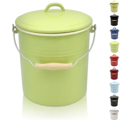 Mülleimer Serie JUIST emailliert, 10 Liter