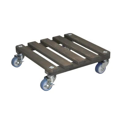 Multi Pflanzenroller anthrazit, Kiefernholz lasiert, ca. 40x40 cm