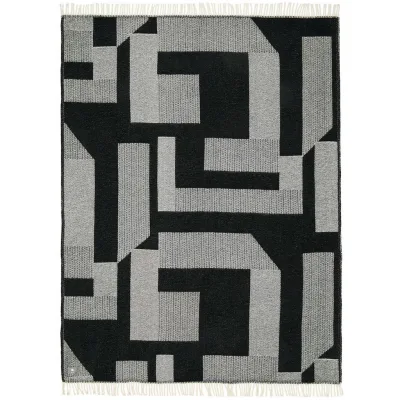 Musterring Decke Schwarz 140x200 cm