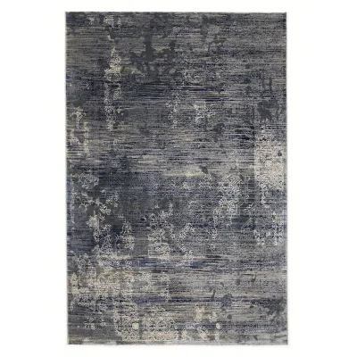 Musterring Flachwebeteppich Wave Kontura Blau, Creme 200x300 cm