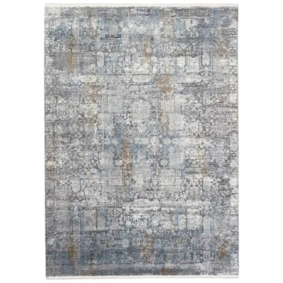 Musterring Webteppich Sinfonia Blau, Grau 240x340 cm
