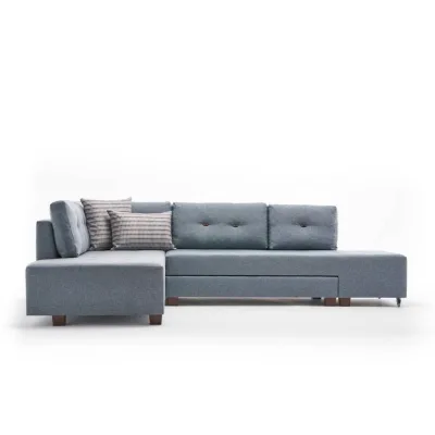 myHomelando Ecksofa Blau 280x206 cm