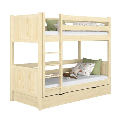 N-Wood Etagenbett Braun 80x190 cm