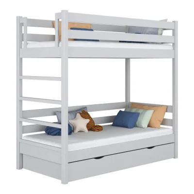 N-Wood Etagenbett Grau 80x180 cm