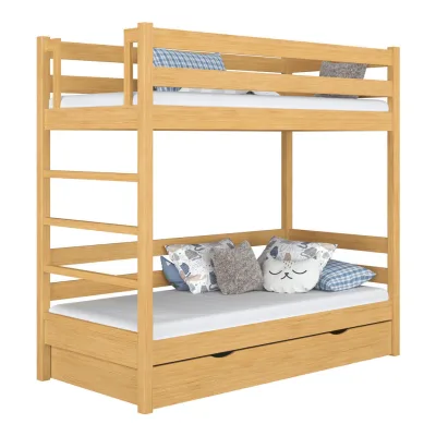 N-Wood Etagenbett Hellbraun 90x200 cm