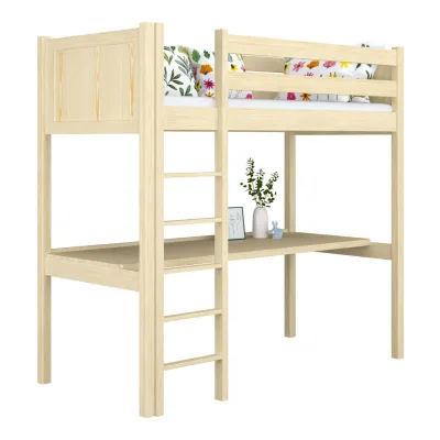 N-Wood Hochbett Braun 100x190 cm