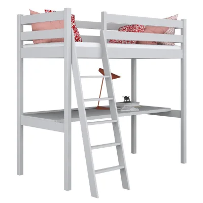 N-Wood Hochbett Grau 100x200 cm