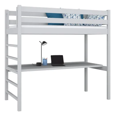 N-Wood Hochbett Grau 120x180 cm