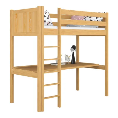 N-Wood Hochbett Hellbraun 100x190 cm