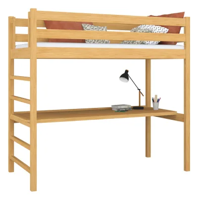 N-Wood Hochbett Hellbraun 80x180 cm