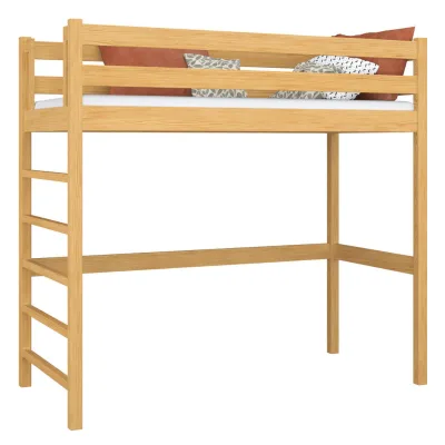 N-Wood Hochbett Hellbraun 80x200 cm