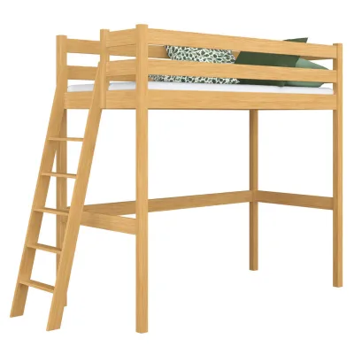 N-Wood Hochbett Hellbraun 90x200 cm