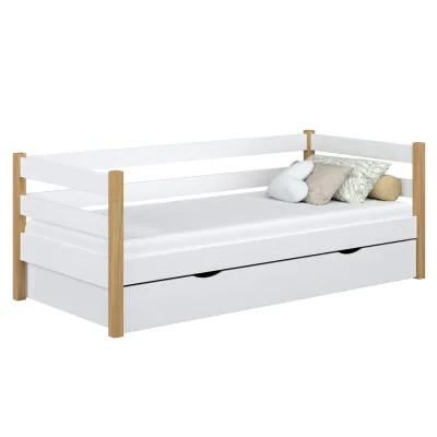 N-Wood Tagesbett Eiche Artisan, Weiß 90x180 cm