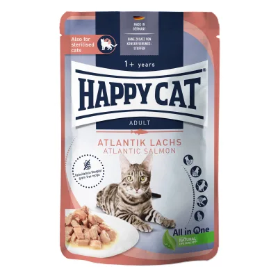 Nassfutter, Happy Cat PB Culinary, Lachs in Soße, 85 g