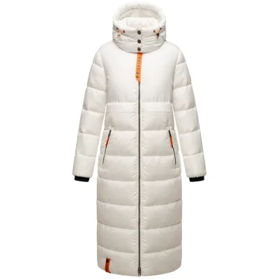 NAVAHOO Damen modischer Steppmantel gesteppter Wintermantel Parka mit Kapuze Kristallblume