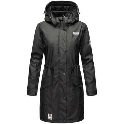 NAVAHOO Damen Outdoorjacke modischer Outdoor Regenmantel Deike