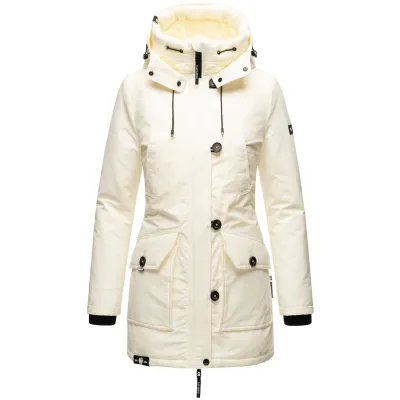 NAVAHOO Damen Winterjacke Warm gefütterter Wasserdichter Wintermantel Freezestoorm