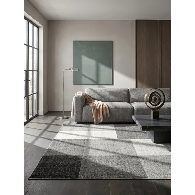Niederflor-Läufer Kurzflor Grau 80x140 cm - THUR   Kadima Design
