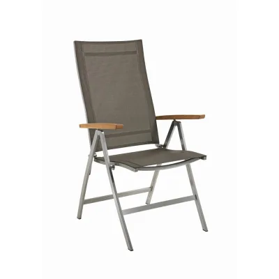 Niehoff Garden Gartenstuhl Taupe, Edelstahl 60x112x73 cm