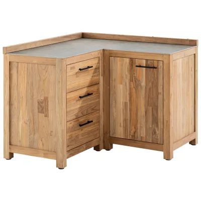 Niehoff Garden Outdoorküche Teak Edition Teak, 120x64.7x120 cm
