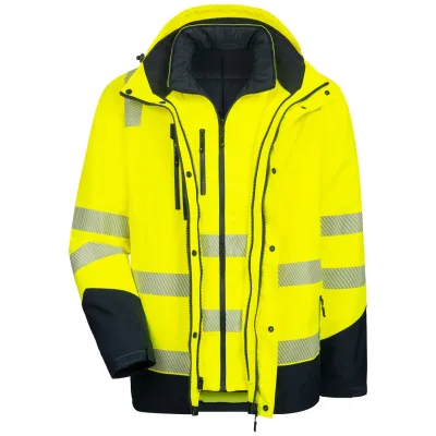 Nitras NITRAS MOTION TEX VIZ PLUS, Multifunktions-Warnschutzjacke, neongelb/marineblau, EN 343 7179-4021-2XL Gr. 2XL
