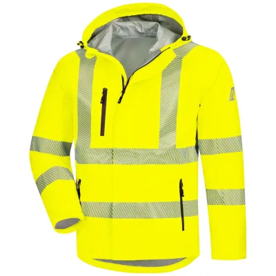 Nitras NITRAS MOTION TEX VIZ PLUS, Warnschutz-Regenjacke, neongelb (Farbcode: 4000), EN 343 7177-4000-2XL Gr. 2XL