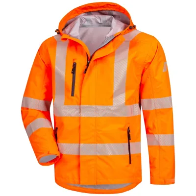Nitras NITRAS MOTION TEX VIZ PLUS, Warnschutz-Regenjacke, neonorange (Farbcode: 4100), EN 343 7177-4100-2XL Gr. 2XL