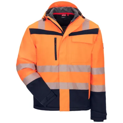 Nitras NITRAS MOTION TEX VIZ PLUS, Winter-Warnschutz-Softshelljacke, neonorange/marine, 7175-4121-2XL Gr. 2XL